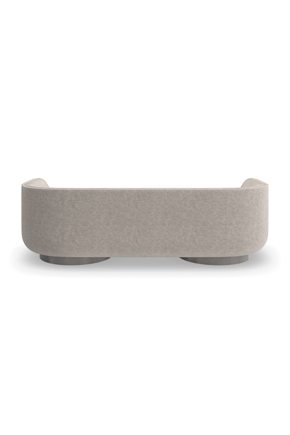   Taupe Velvet Curved Sofa | Oroa.com