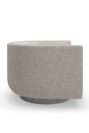   Taupe Velvet Swivel Lounge Chair | Oroa.com