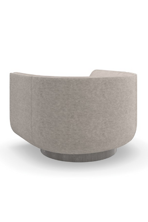   Taupe Velvet Swivel Lounge Chair | Oroa.com