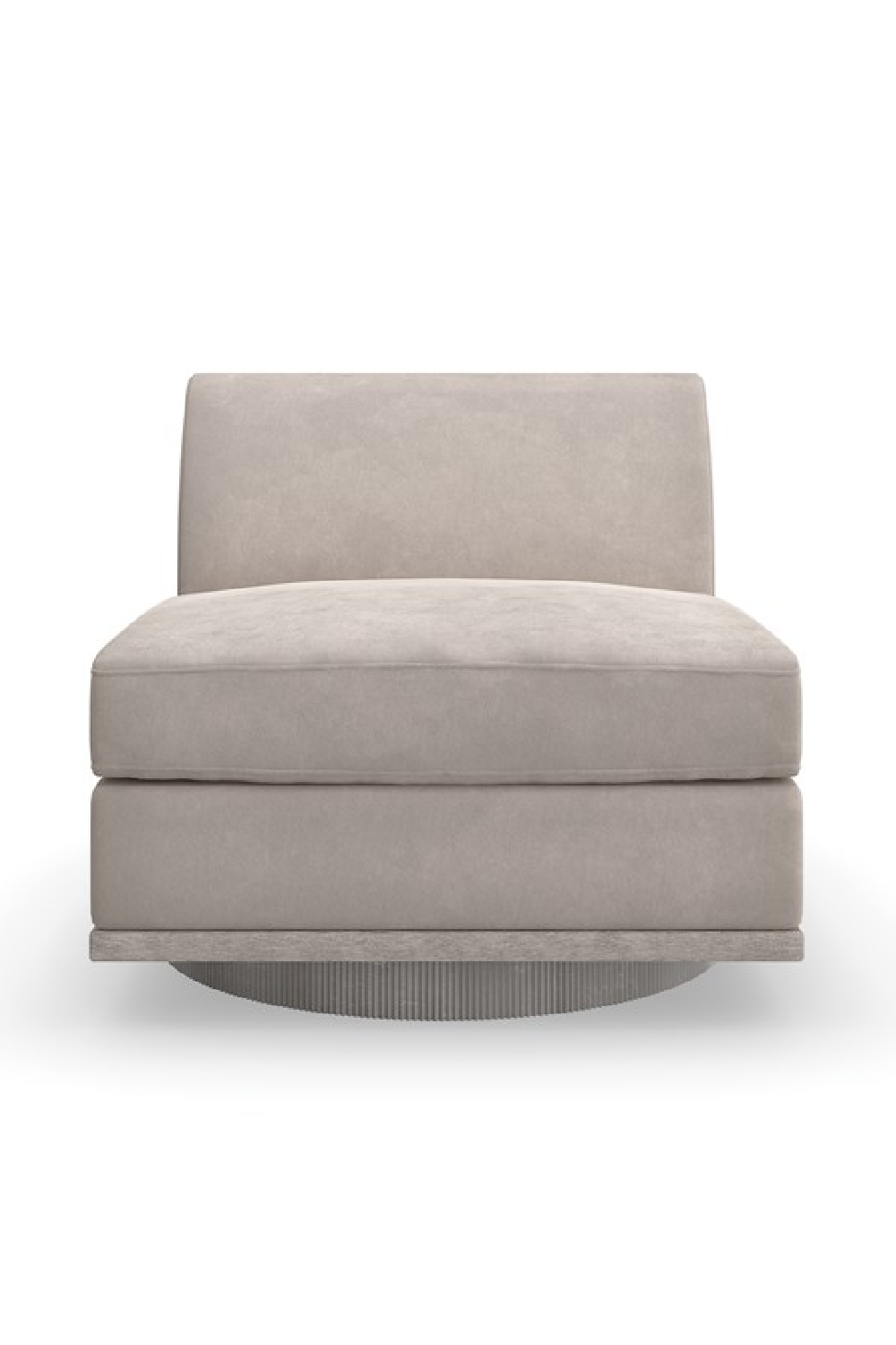   Taupe Velvet Lounge Chair | Oroa.com
