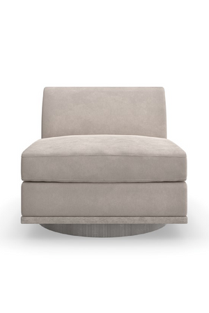   Taupe Velvet Lounge Chair | Oroa.com