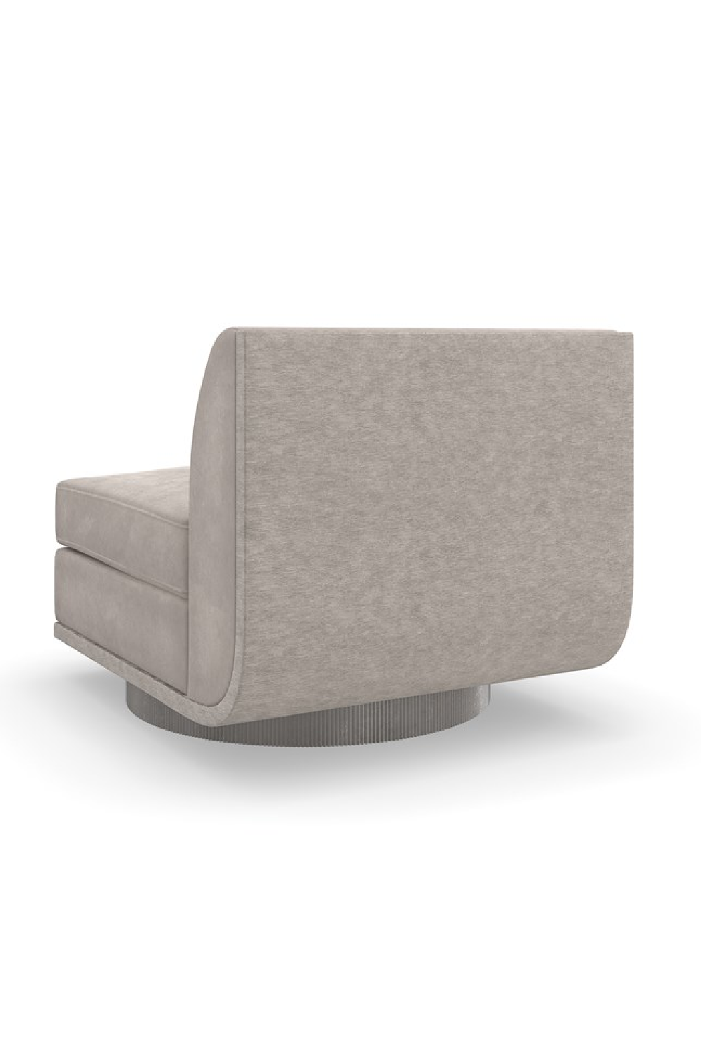   Taupe Velvet Lounge Chair | Oroa.com