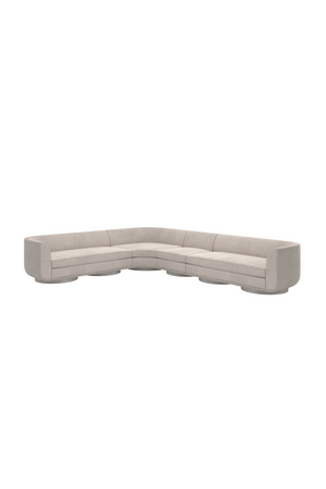   Taupe Velvet 4-Piece Sectional Sofa | Oroa.com