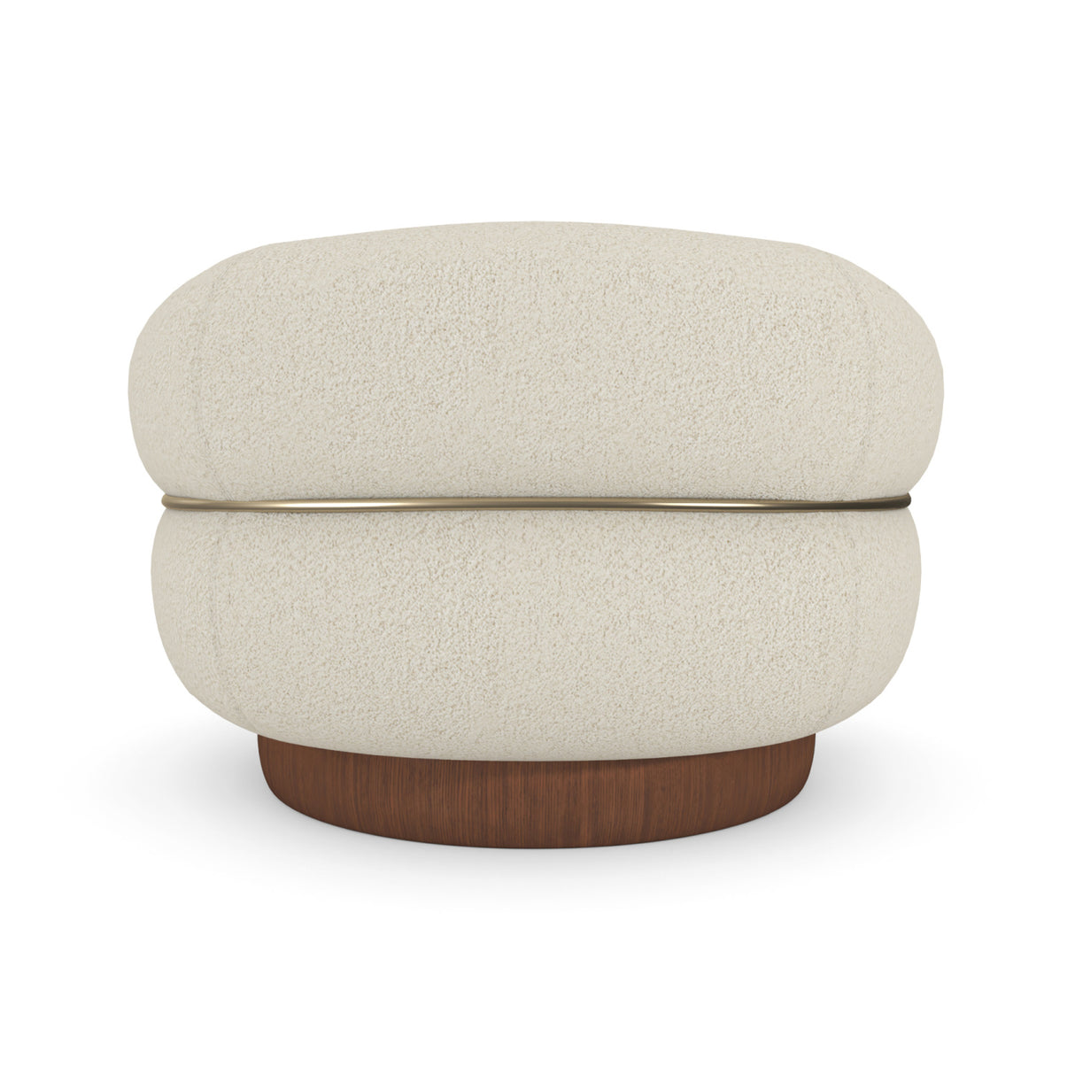   White Boucle Swivel Chair | Oroa.com