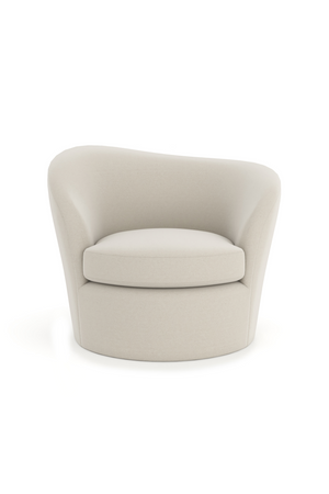   Wavy Back Wool Swivel Chair | Oroa.com