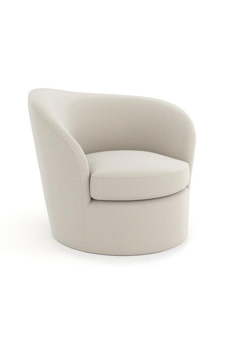   Wavy Back Wool Swivel Chair | Oroa.com