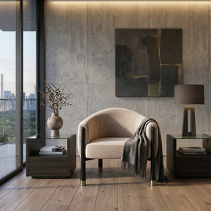   Velvet Curved Accent Chair | Oroa.com