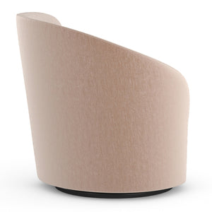   Taupe Velvet Left-Armed Swivel Chair | Oroa.com