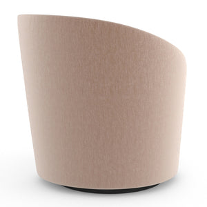  Taupe Velvet Left-Armed Swivel Chair | Oroa.com