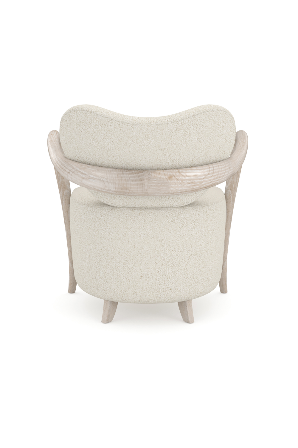   Concave Back Boucle Accent Chair | Oroa.com