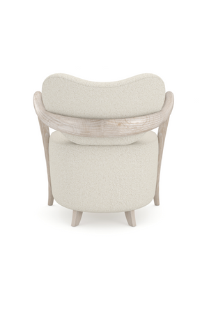   Concave Back Boucle Accent Chair | Oroa.com