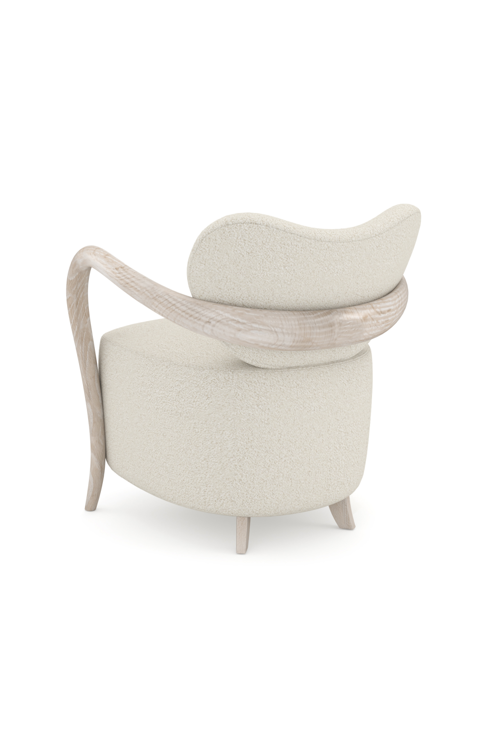   Concave Back Boucle Accent Chair | Oroa.com