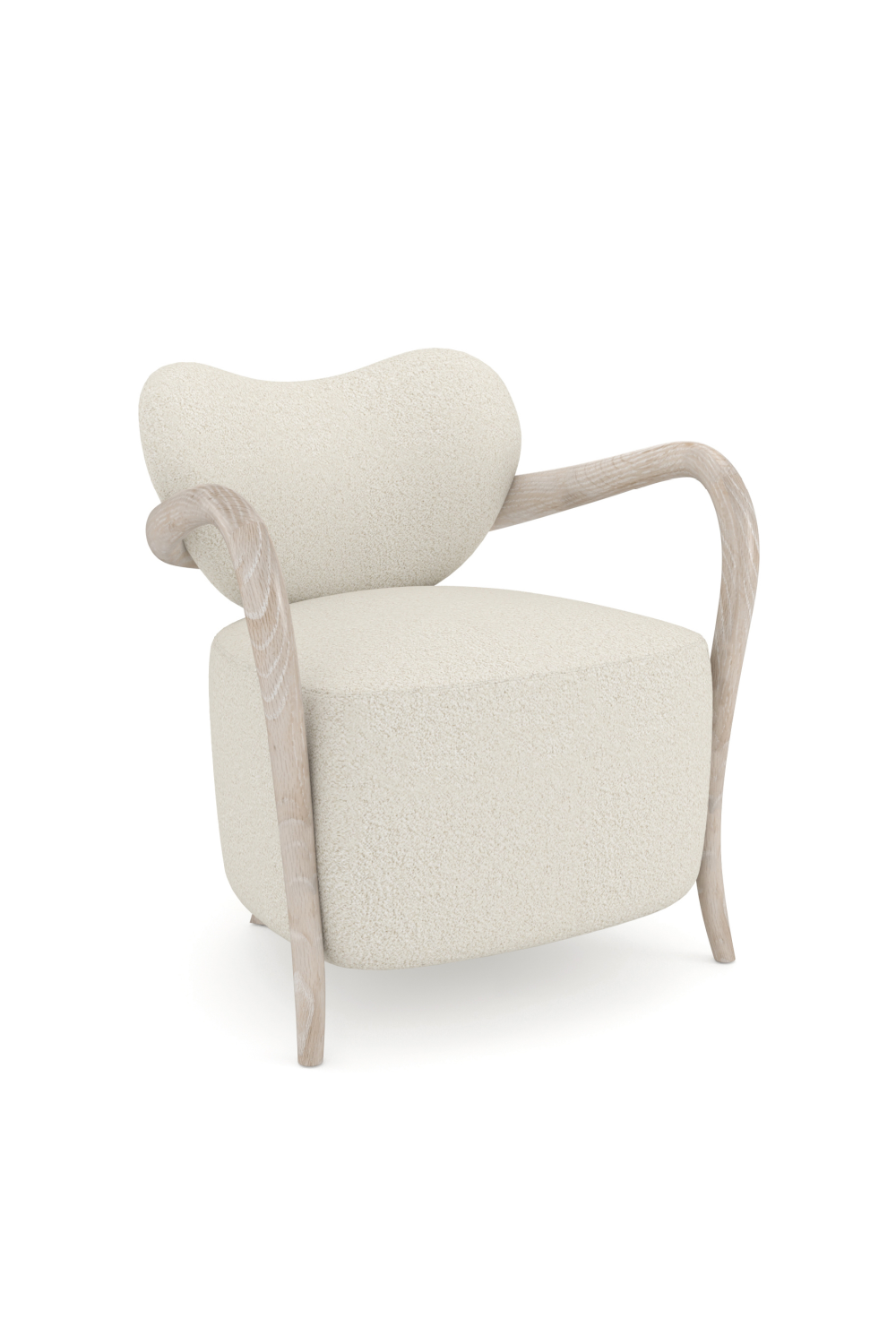   Concave Back Boucle Accent Chair | Oroa.com