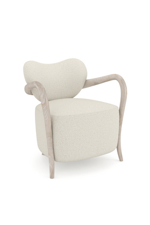   Concave Back Boucle Accent Chair | Oroa.com