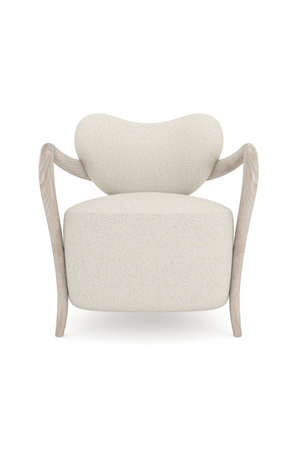   Concave Back Boucle Accent Chair | Oroa.com