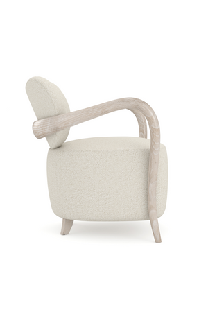   Concave Back Boucle Accent Chair | Oroa.com