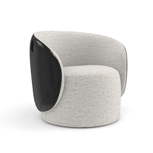   White Chenille Swivel Chair | Oroa.com