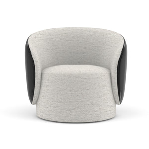   White Chenille Swivel Chair | Oroa.com