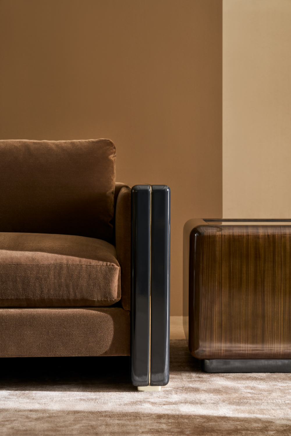   Brown Upholstered Sofa | Oroa.com