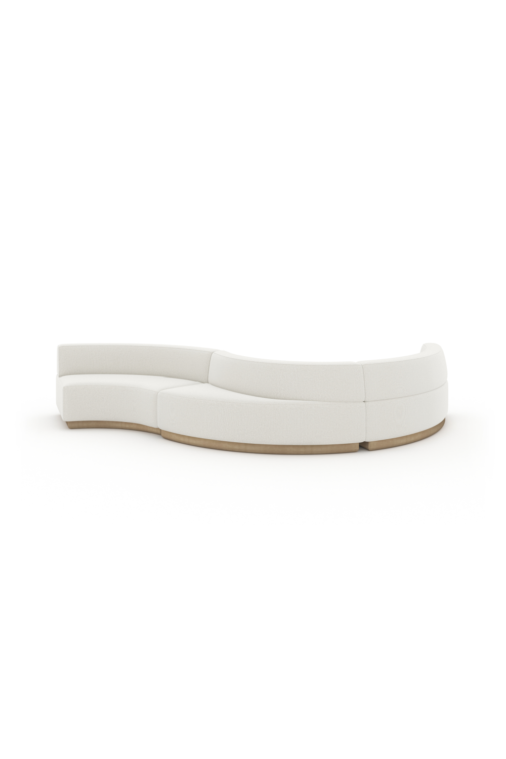   White Curved Armless Loveseat | Oroa.com