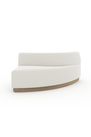  White Curved Armless Loveseat | Oroa.com