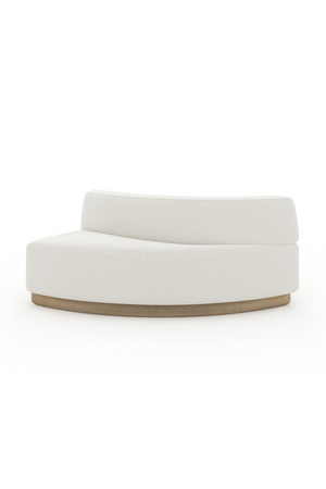   White Curved Armless Loveseat | Oroa.com