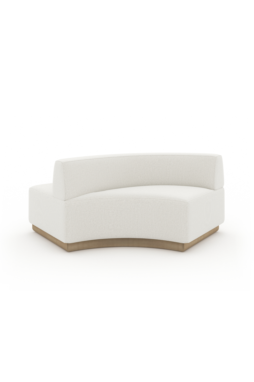   White Curved Armless Loveseat | Oroa.com