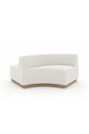   White Curved Armless Loveseat | Oroa.com