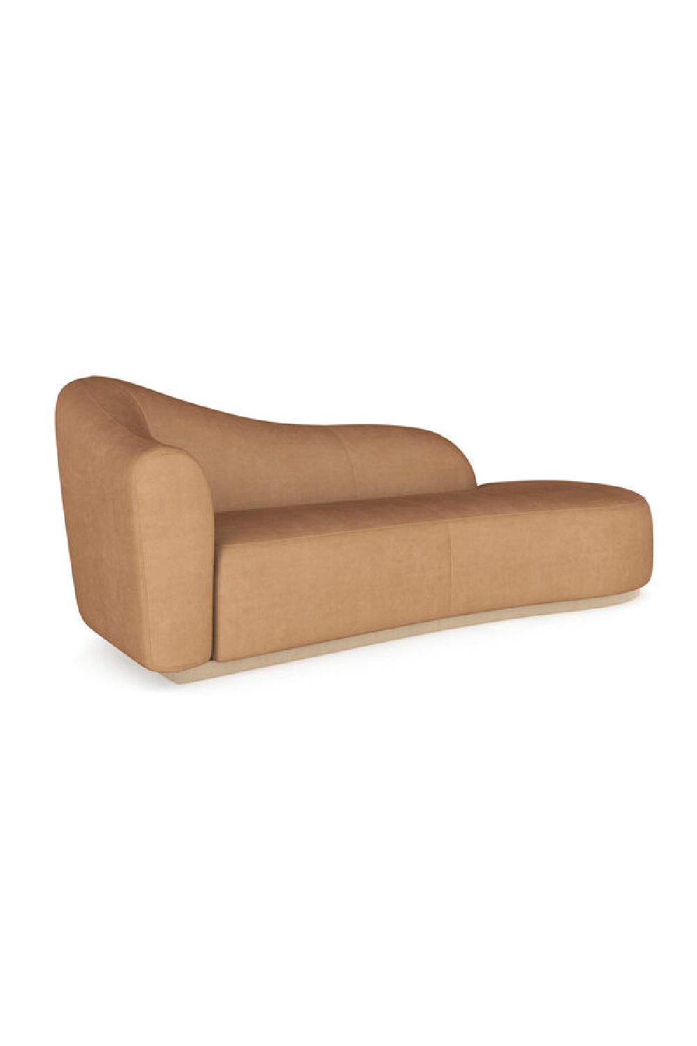   Light Brown Velvet Chaise Longue | Oroa.com