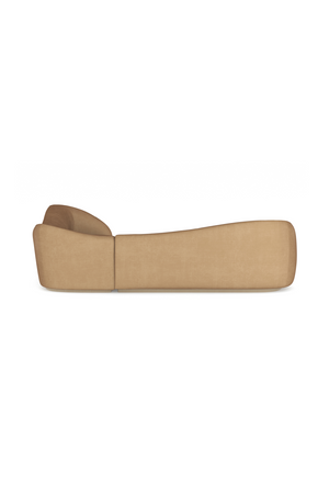   Light Brown Velvet Sectional Sofa | Oroa.com