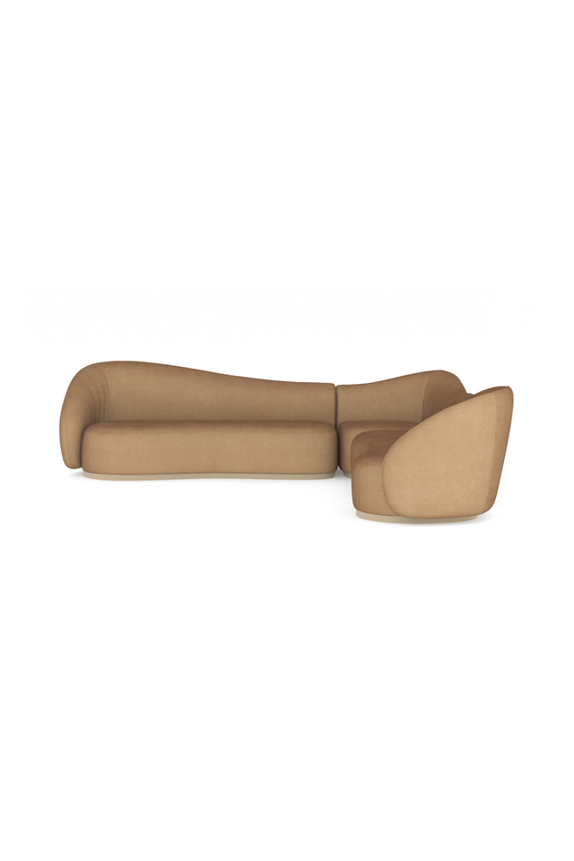 Light Brown Velvet Sectional Sofa | Caracole Kalahari | Oroa.com