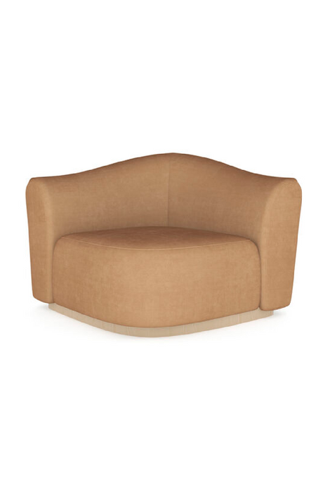   Brown Velvet Wedge Sofa | Oroa.com