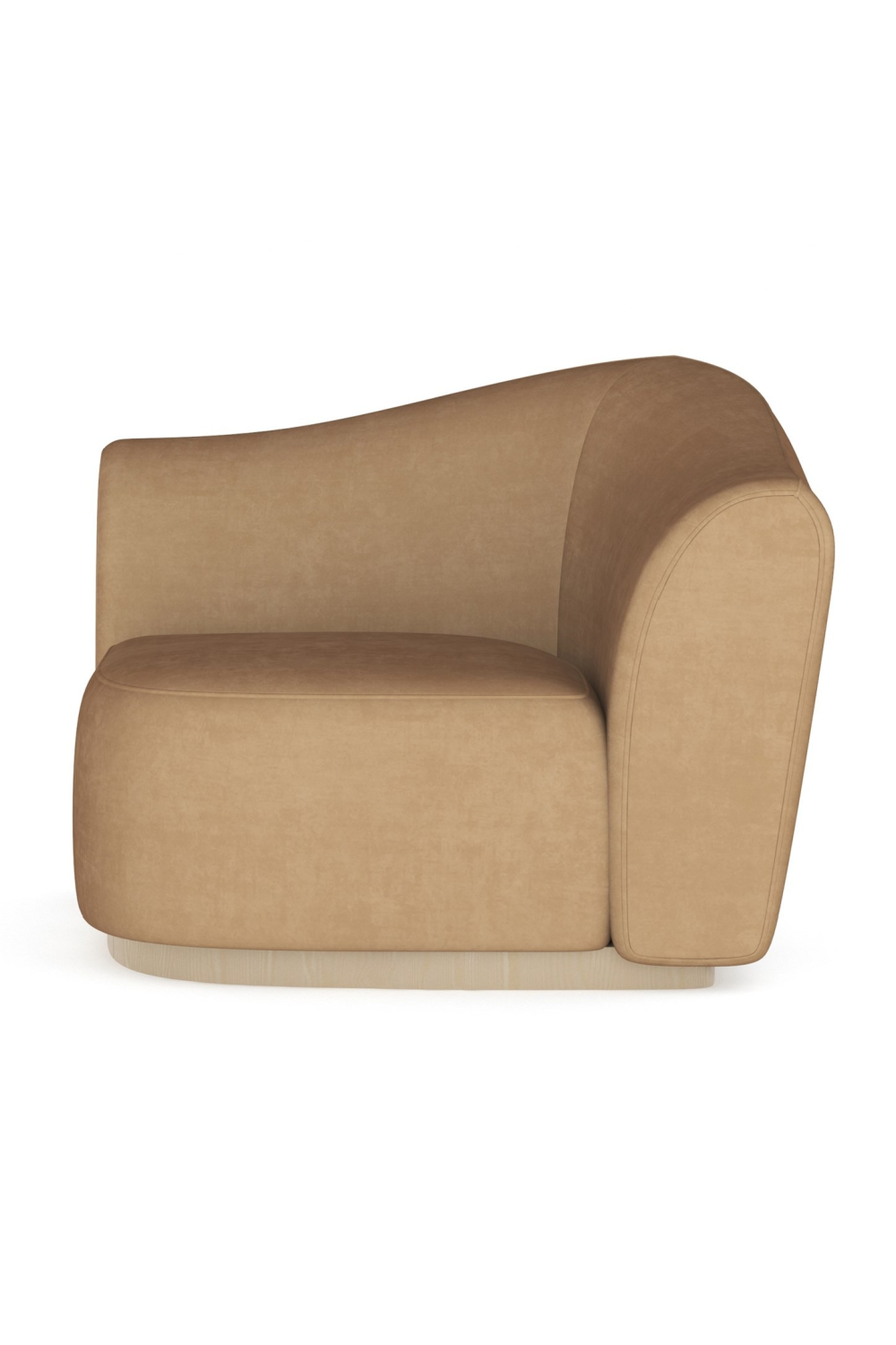   Brown Velvet Wedge Sofa | Oroa.com