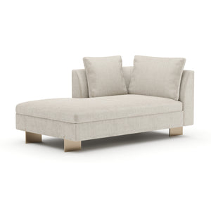   White Chenille Chaise Lounge | Oroa.com