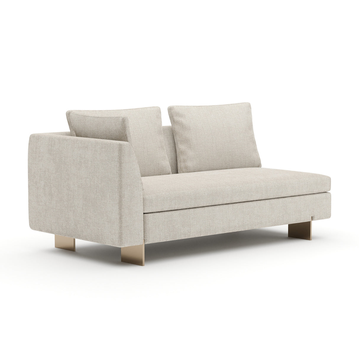   White Chenille Loveseat | Oroa.com