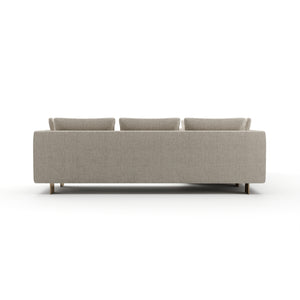   White Chenille Sectional Sofa L | Oroa.com