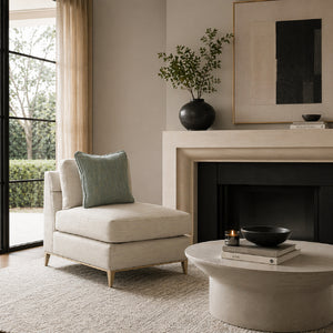   Wavy Quilted Armless Lounge Chair | Oroa.com