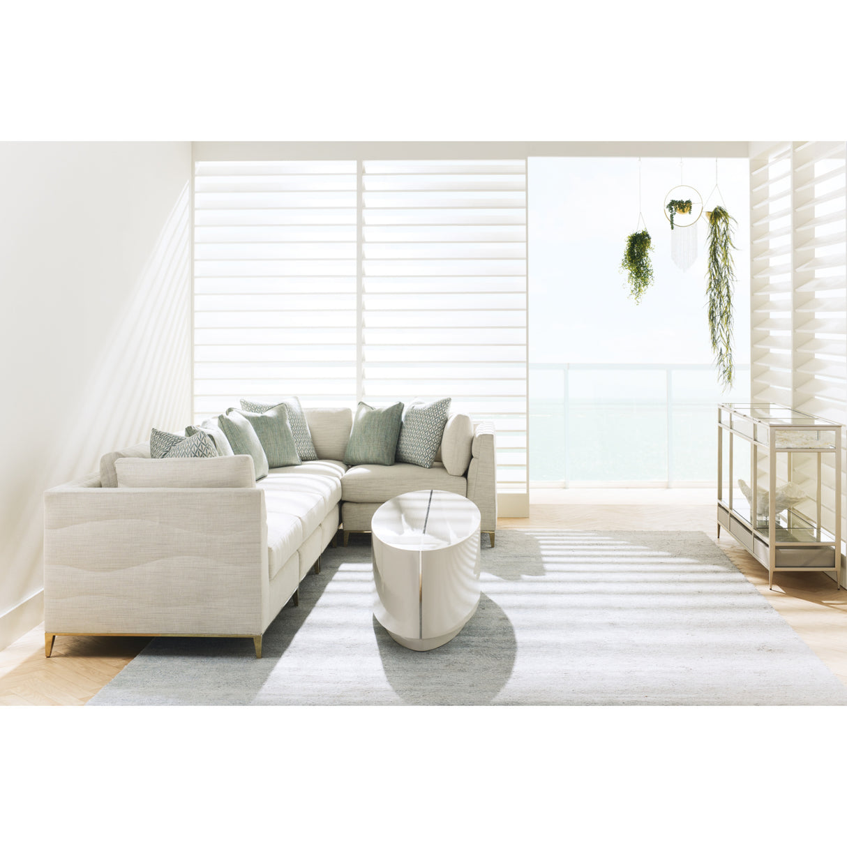   Wavy Quilted Armless Lounge Chair | Oroa.com