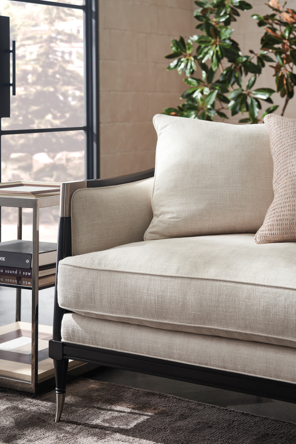   Ivory Linen Sofa | Oroa.com