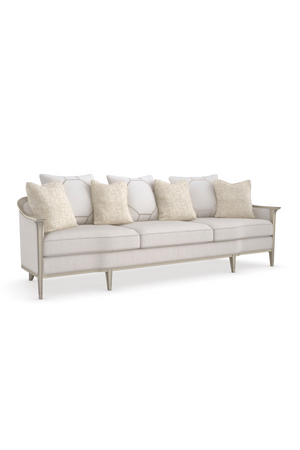   White Herringbone Upholstered Sofa | Oroa.com
