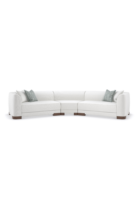   White Chenille Modular Chair | Oroa.com