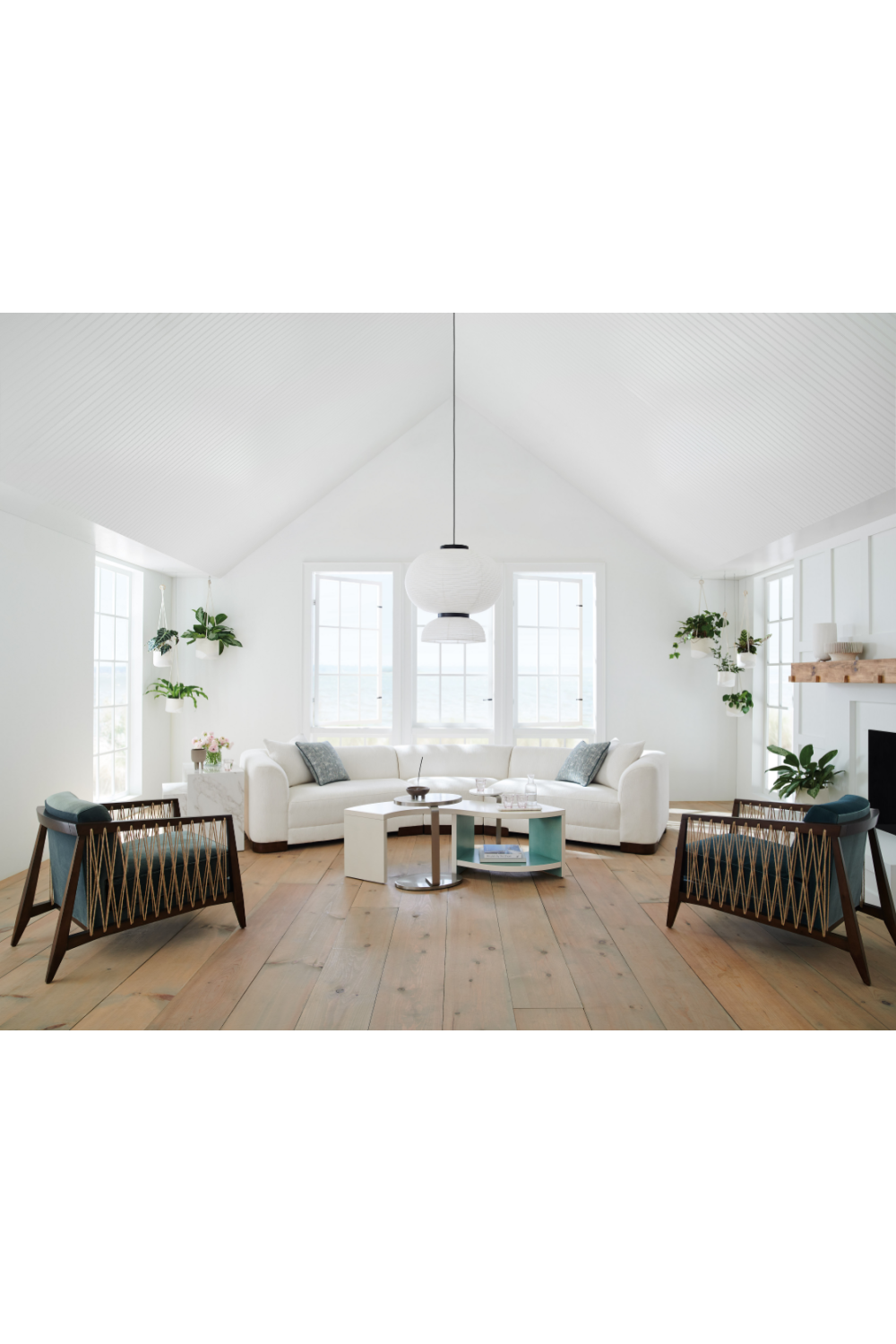   White Chenille Modular Chair | Oroa.com