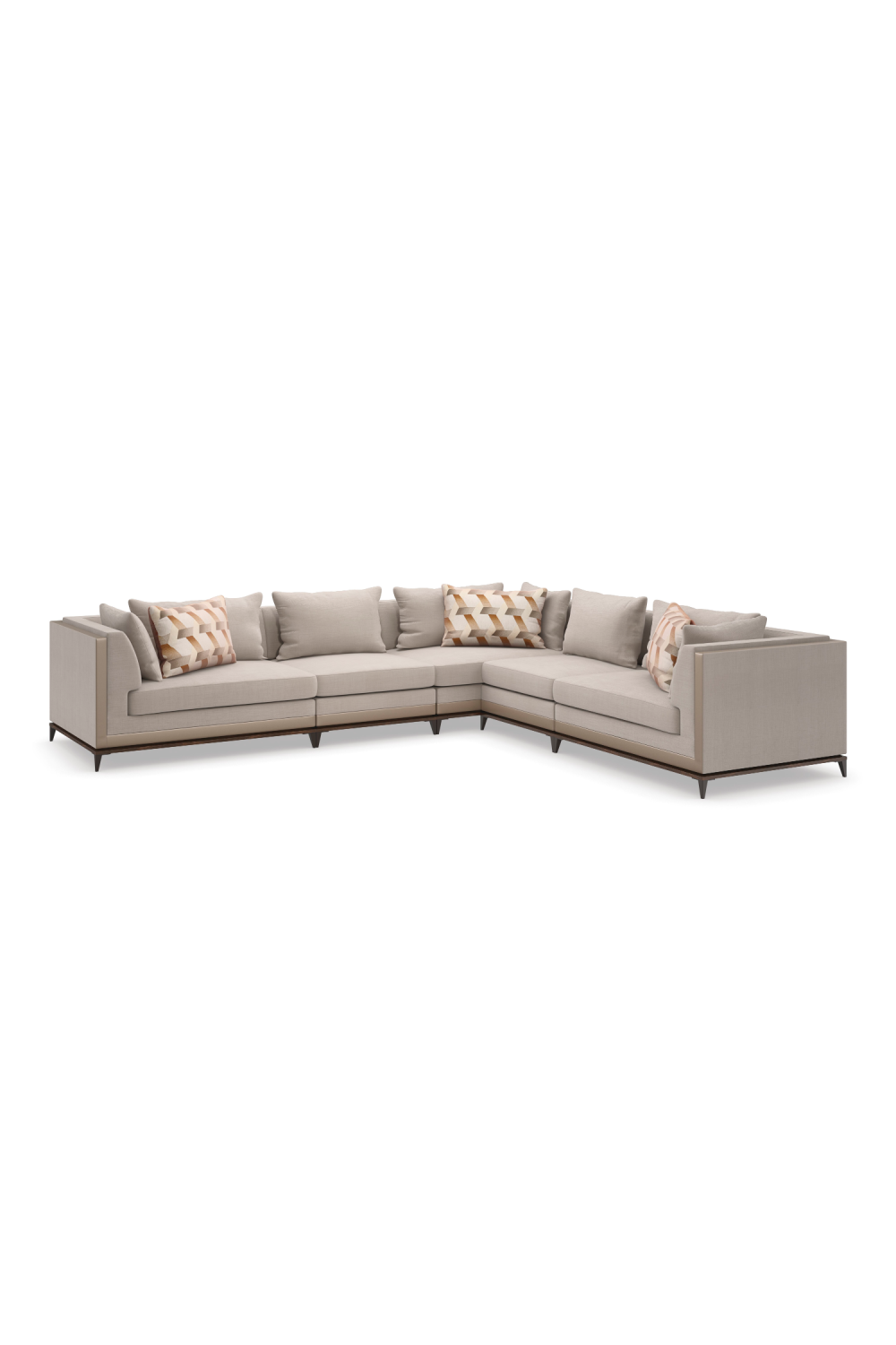   Taupe Modern Sectional Sofa | Oroa.com