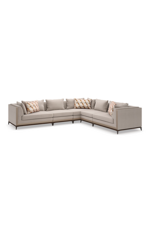   Taupe Modern Sectional Sofa | Oroa.com