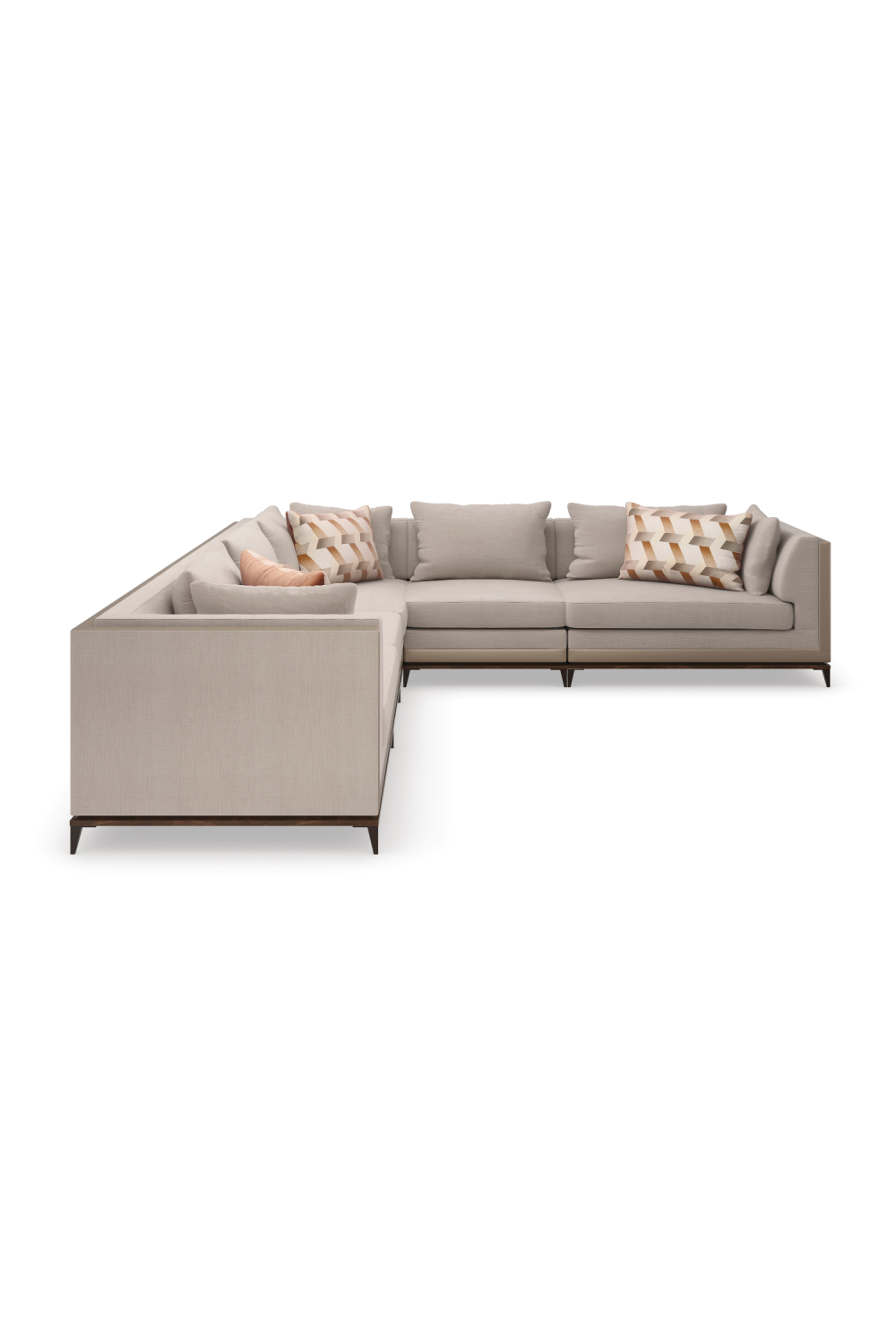   Taupe Modern Sectional Sofa | Oroa.com