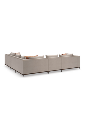   Taupe Modern Sectional Sofa | Oroa.com