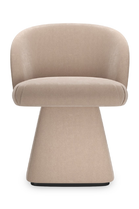   Taupe Velvet Swivel Chair | Oroa.com