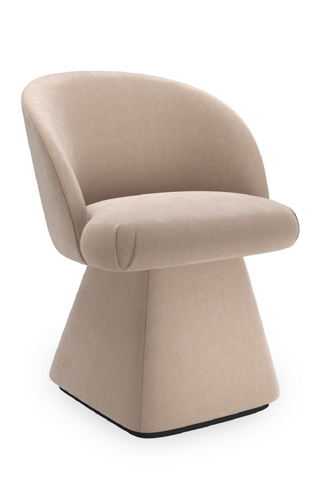   Taupe Velvet Swivel Chair | Oroa.com