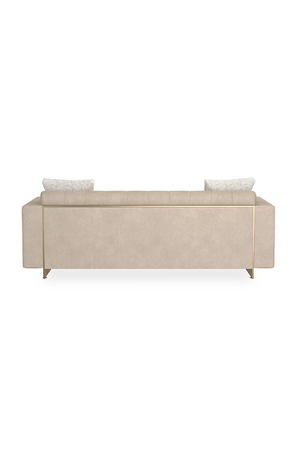  Cream Channel-Tufted Sofa | Oroa.com