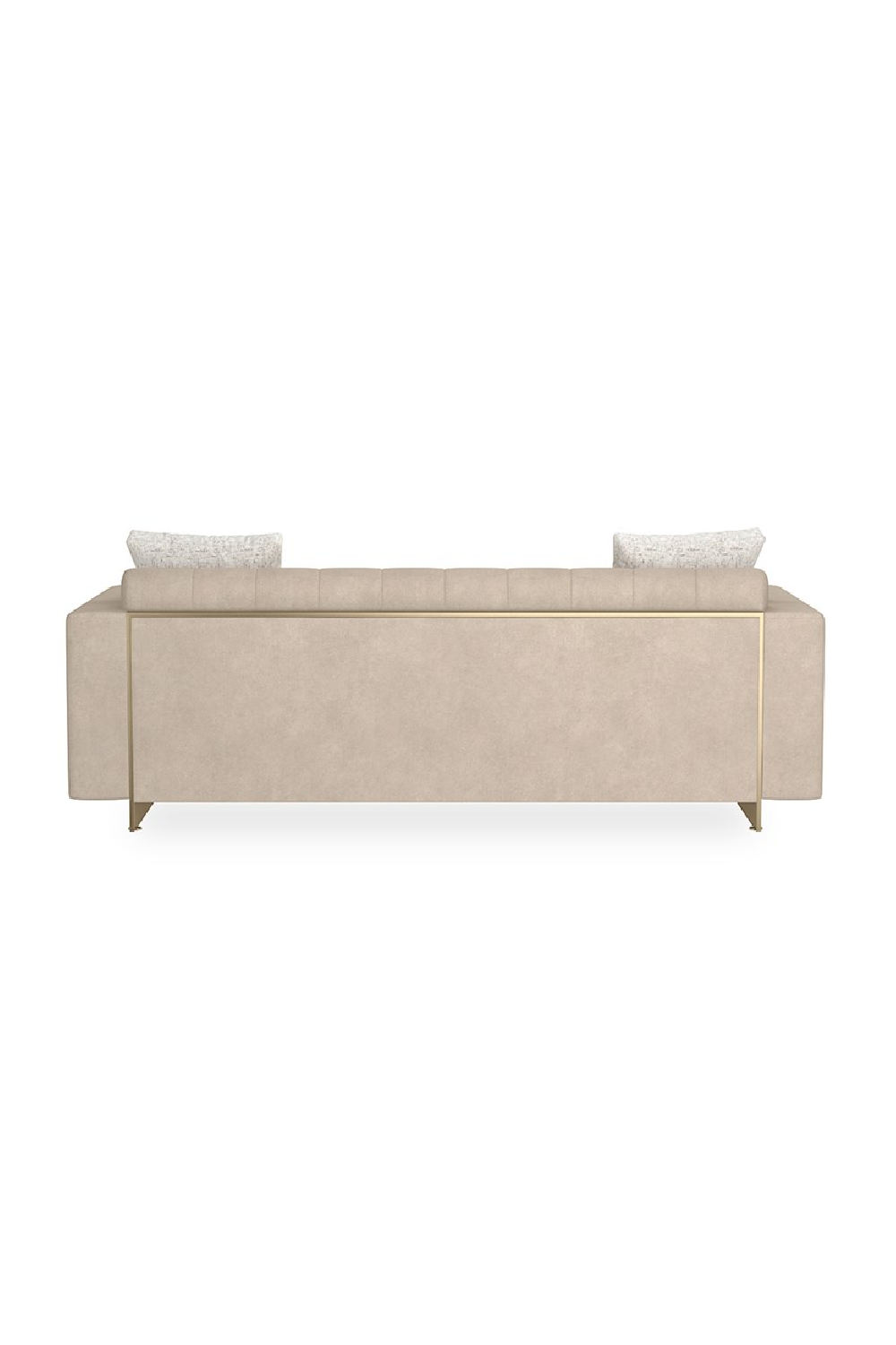   Cream Channel-Tufted Sofa | Oroa.com
